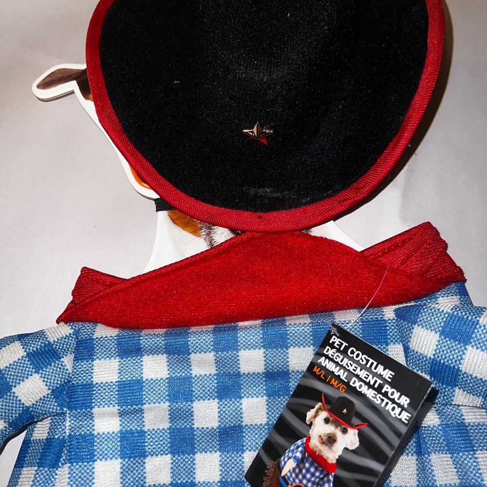 ⭐️NWT Party Dog Walking Western Cowboy Dog/ Cat Halloween Costume M/L - Picture 10 of 12